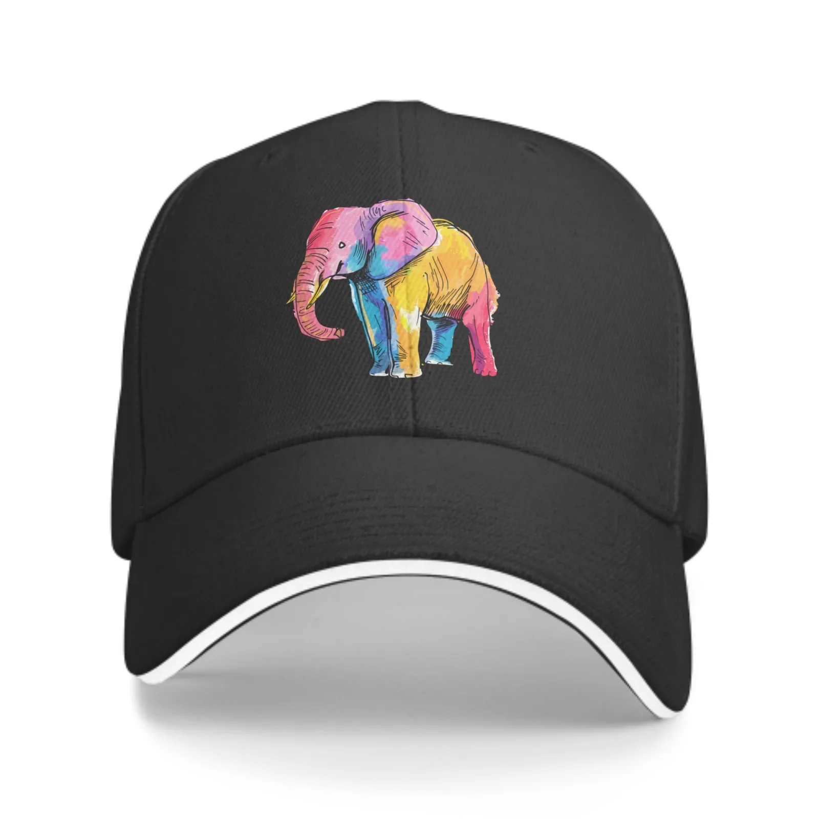 

Colorful Elephant Baseball Caps Fashion Casquette for Men Women Adjustable Casual Trucker Hats for Sports Outdoor Activities