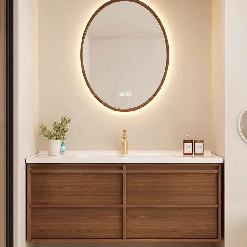 Medieval-style Bathroom Cabinets Wooden Skeleton Line Wood Bathroom Cabinets Washbasin Home Furniture In Particolare ZY40YSG