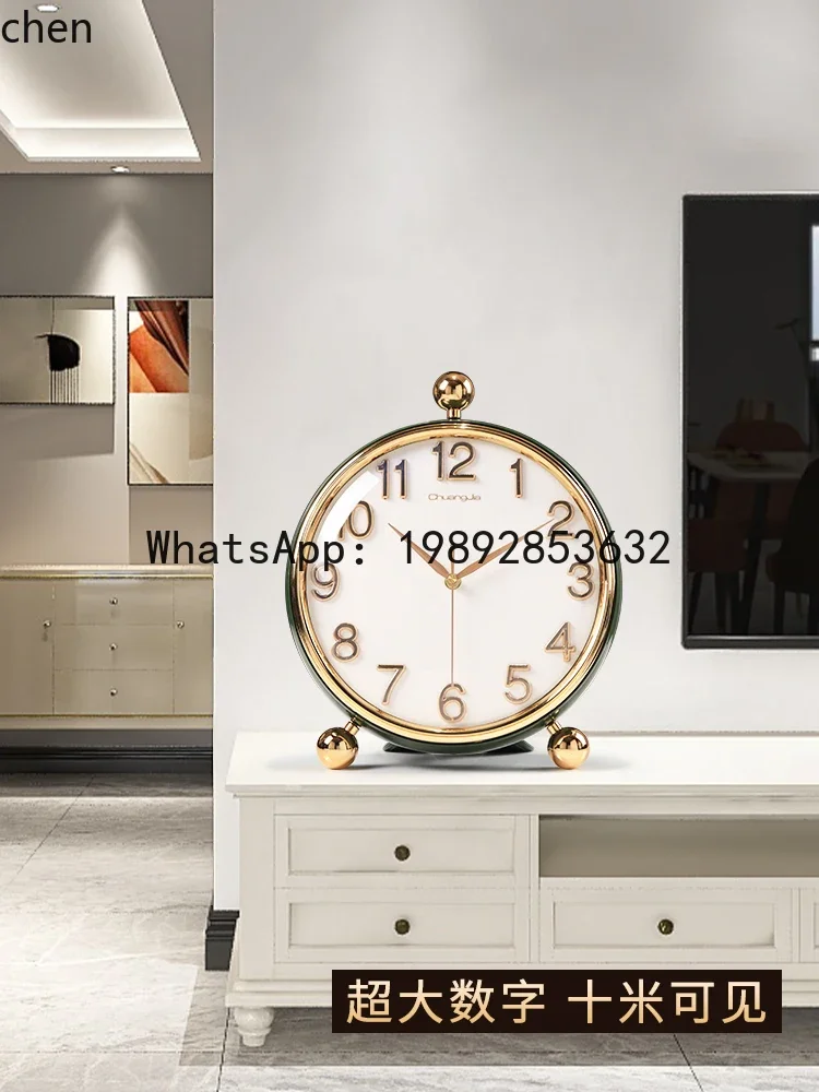 u20Table Clock for Living Room, New Model, Elegant and Stylish, Vintage Creative Table Clock