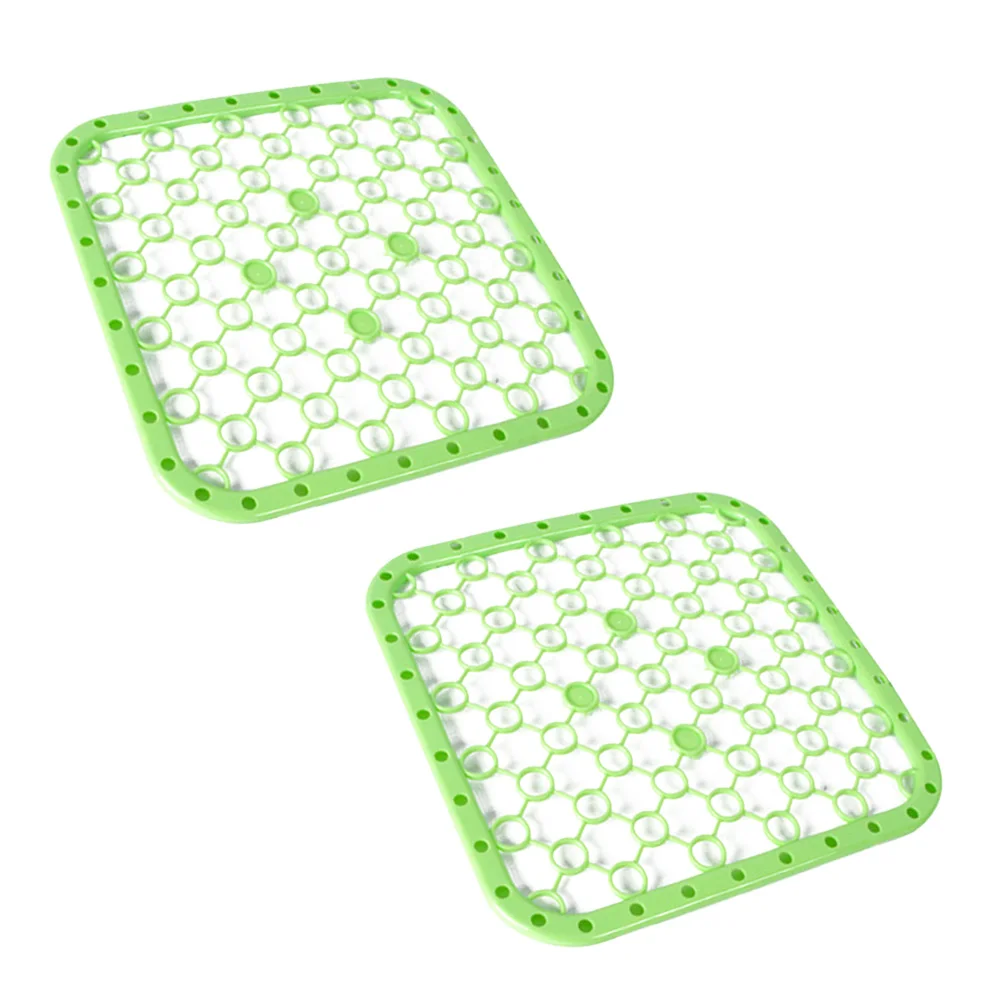 

2 Pcs Draining Mat Fruit Pads Drying Non-slip Dish Multifunction