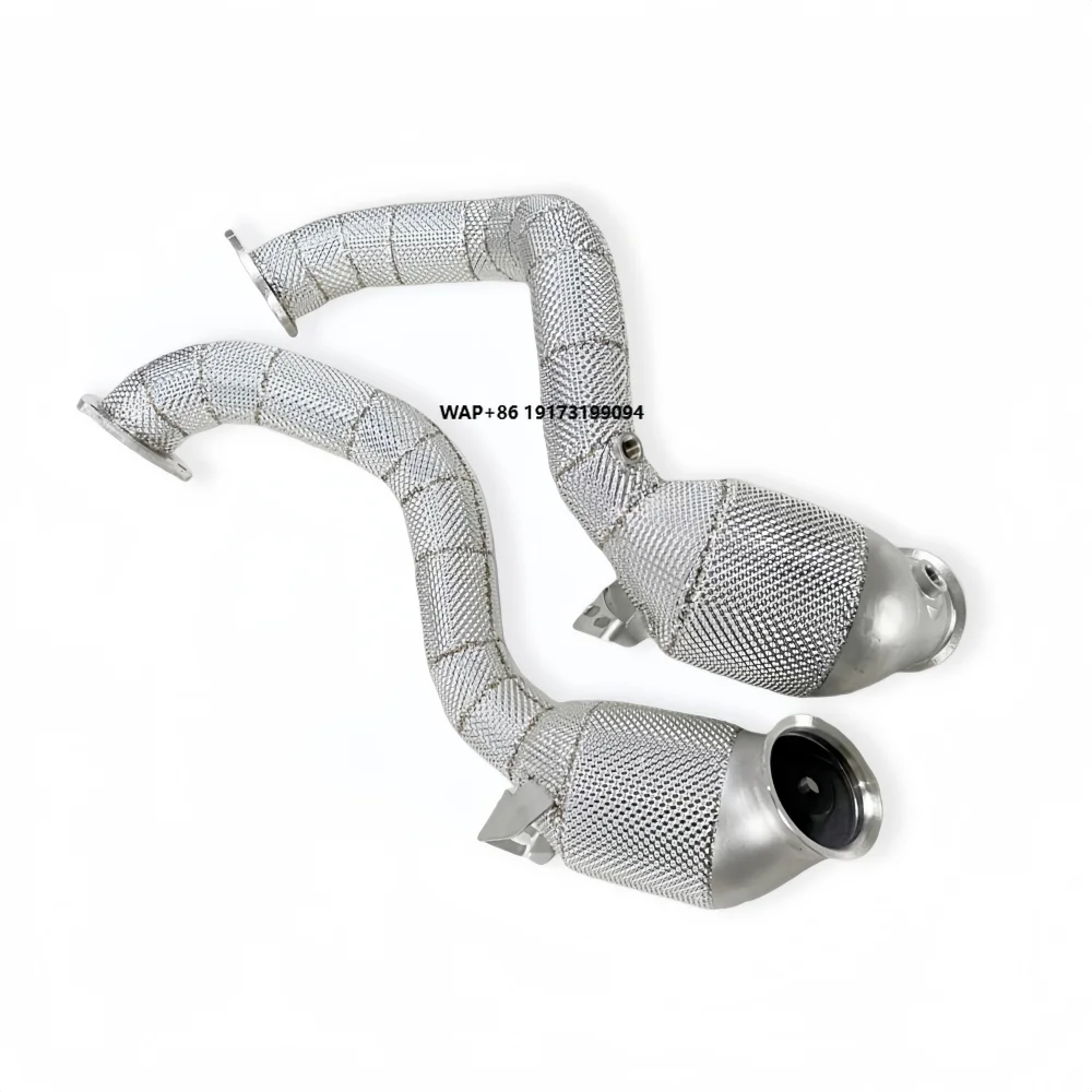 

Sport Exhaust Downpipe Header for Aston Martin DB11 4.0T 2016 - 2022 SS304 Racing Performance Exhaust Pipe Catalytic Converter