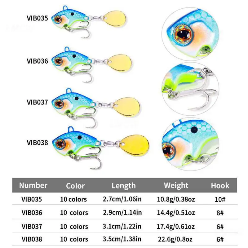 Fake Bait Wholesale Artificial Bait Fishing Accessories Luya Bait Micro Vib Bionic Bait Fishing Goods Fishing Lures Submerged