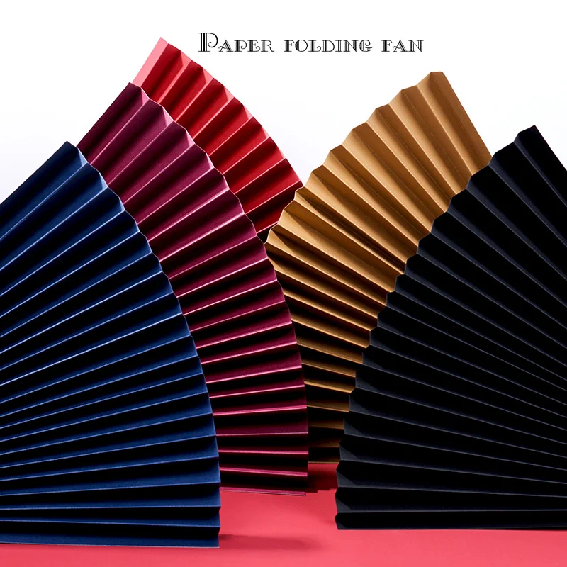 Solid Color Folding Fan Retro Art Photoshoot Last Century Photography Props Photo Studio Background for Food, Cosmetics, Jewelry