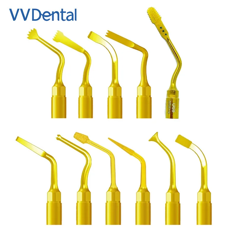 VVDental Dental Piezo Surgery Tips Bone Cutting Sinus Lifting Implant Perio Scaling and Exelcymosis Tips Fit Mectron/Woodpecker