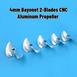 RC Boat 4mm baionetta CNC 2 lame elica a pale in alluminio Semi-immerso D30/32/33/34/35/36/37/38/39/40/41/42/43/44/45mm