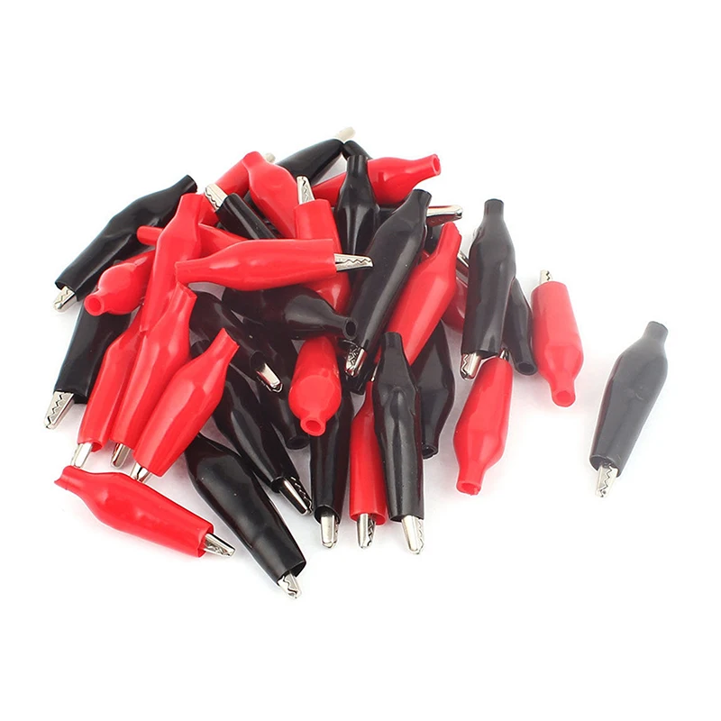 10 Pcs 28mm Alligator Clips With Shell Alligator Clips Small Battery Power Clips Test Clips Small Metal Clamp