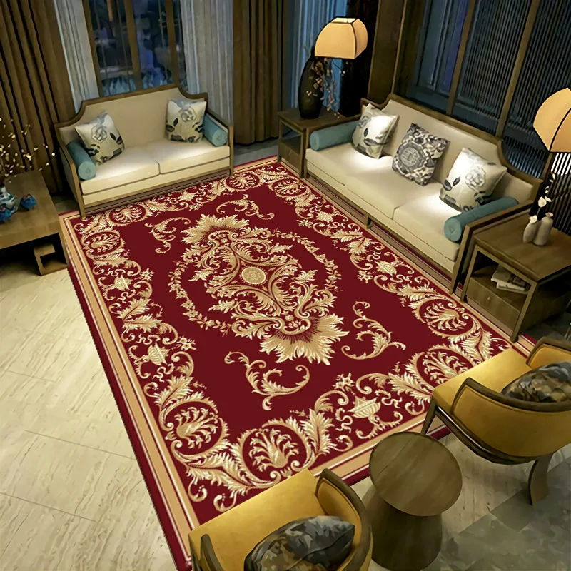 

American Retro Carpets for Living Room Soft Fluffy Bedroom Decor Bedside Carpet Home Washable Rug Thicken Plush Lounge Floor Mat