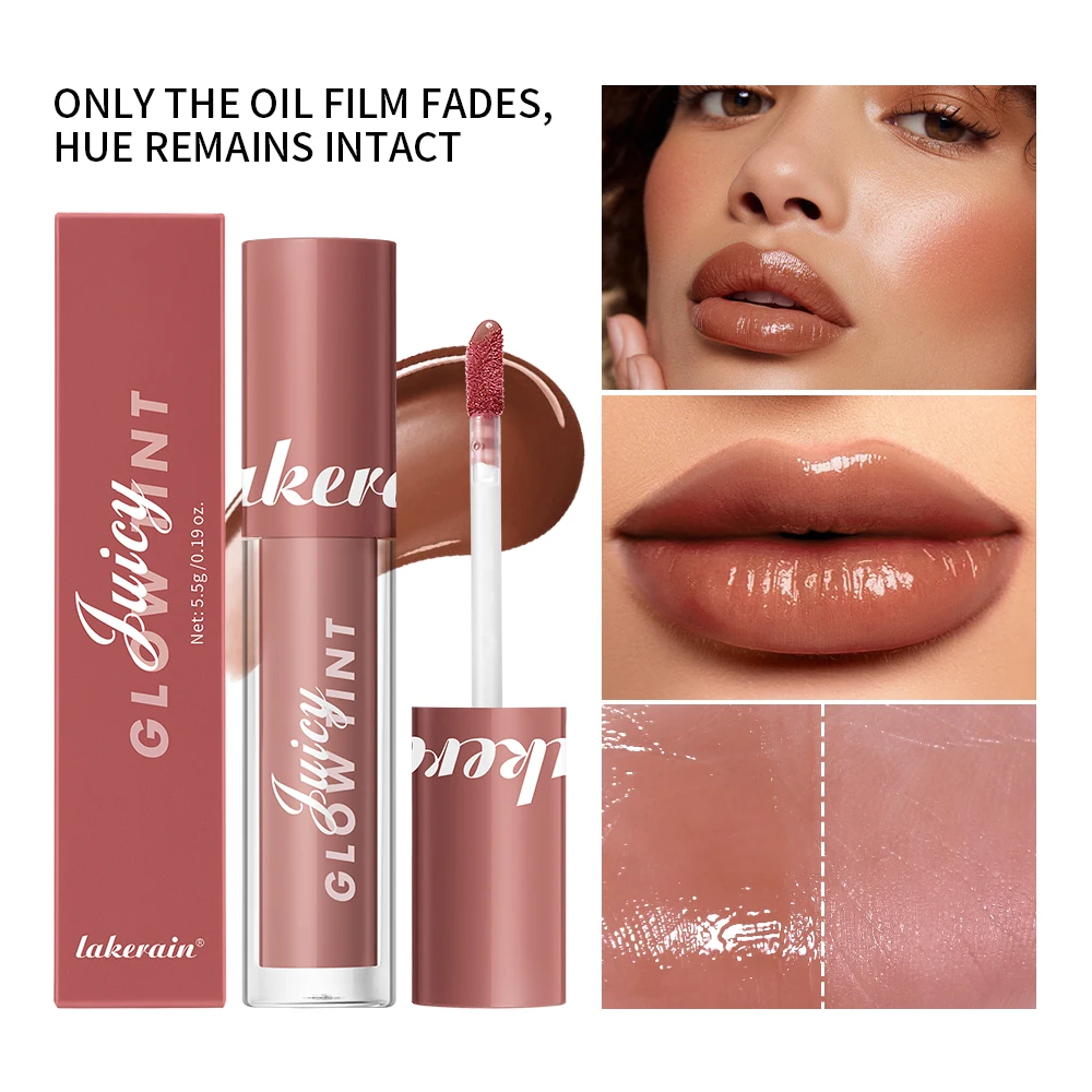 ลิปกลอส Lakerain Juice Mirror Water Gloss ติดทนนาน ชุ่มชื้น ปากฉ่ำวาว ลิปกลอสเนื้อกระจก