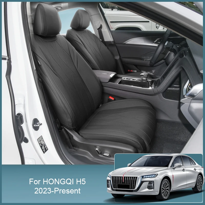 

Car Customized For HONGQI H5 2023-Present Car PU Leather Full Surrounding Seat Cushion Cover Protect Waterproof Accessory