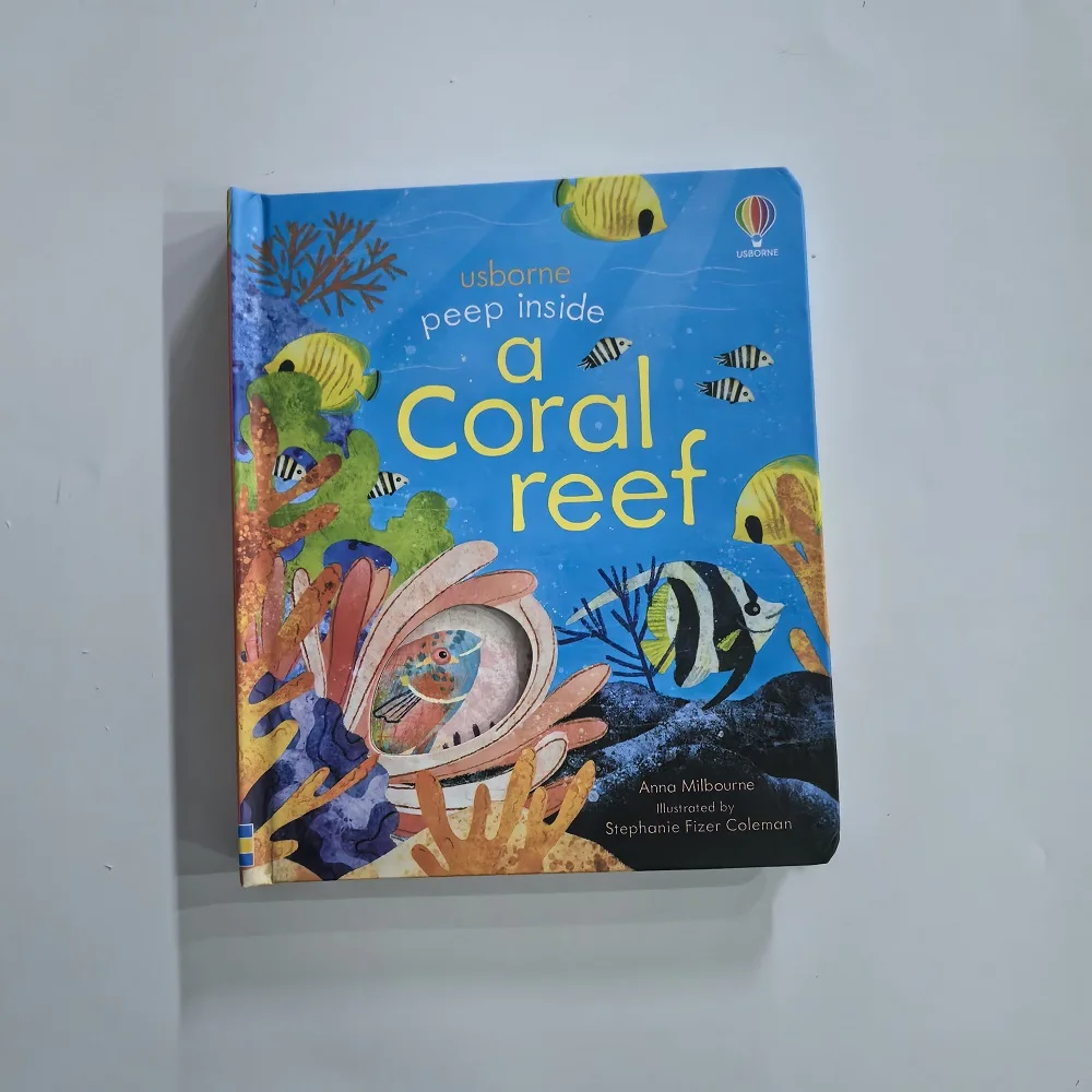 Usborne Peep Inside A Coral Reef 3D Flap Picture Book for Kids Children Science Popularization Educational English Books
