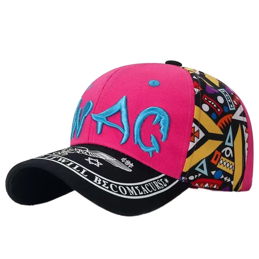 Casual Letter Hip Hop Baseball Cap Printed Korean Style Sunscreen Sun Hat Embroidery Adjustable Peaked Cap Girl