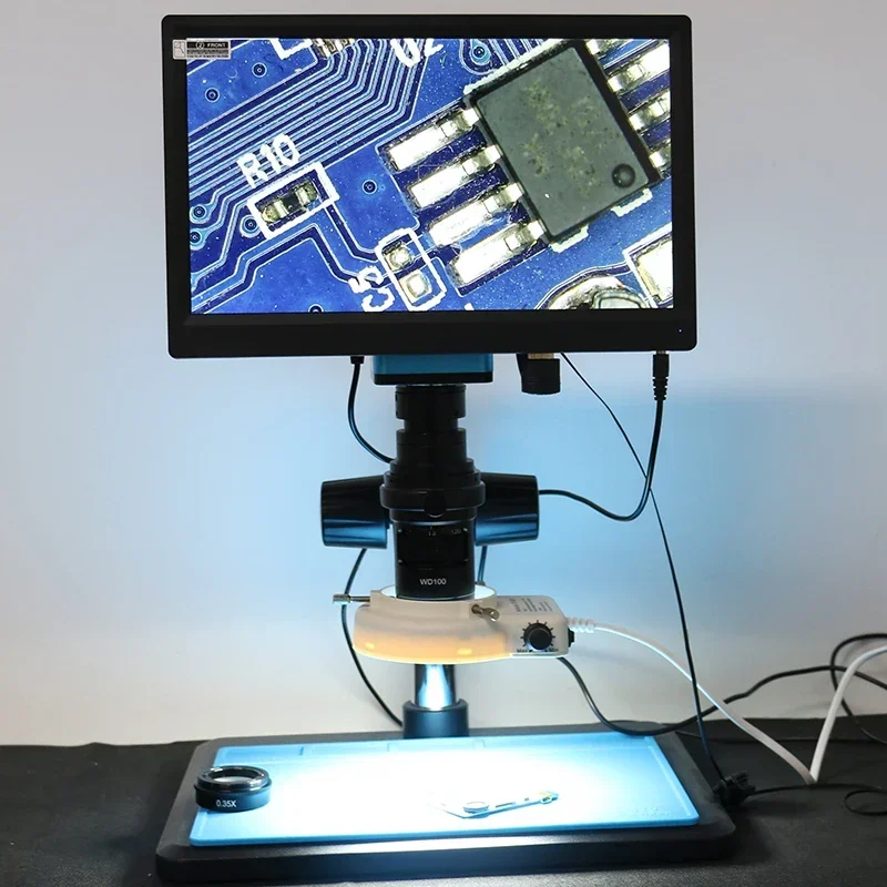 SONY Sensor 1080P Autofocus HDMI C Mount Measurement Electronic Digital Video Microscope Camera +11.6 Inch FHD LCD Monitor