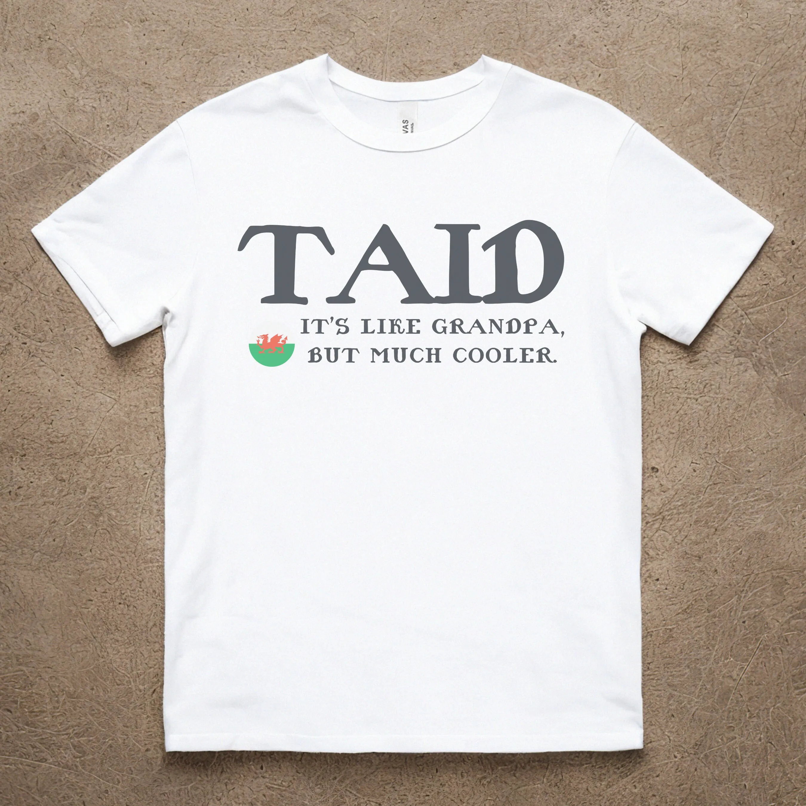 Camiseta Taid, Granpa galés para nietos, anuncio de embarazo, lenguaje, bandera de Gales, cumpleaños, Navidad