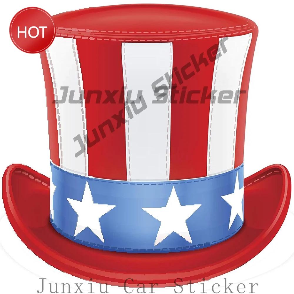 2 Pack Uncle Sam I Want You Hat PVC Vinyl Sticker For Car Window And Travel Case Creative Vehicle Decoration Decal