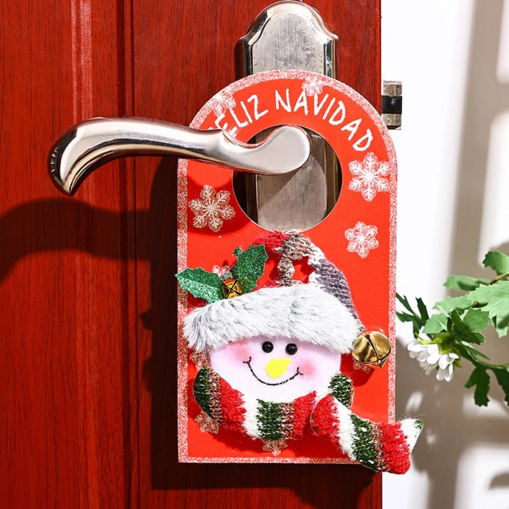 

New Christmas KT Board Door Handle Hanging Christmas Pendant Santa Claus Hotel Shopping Mall Home Decoration Festive Supplies