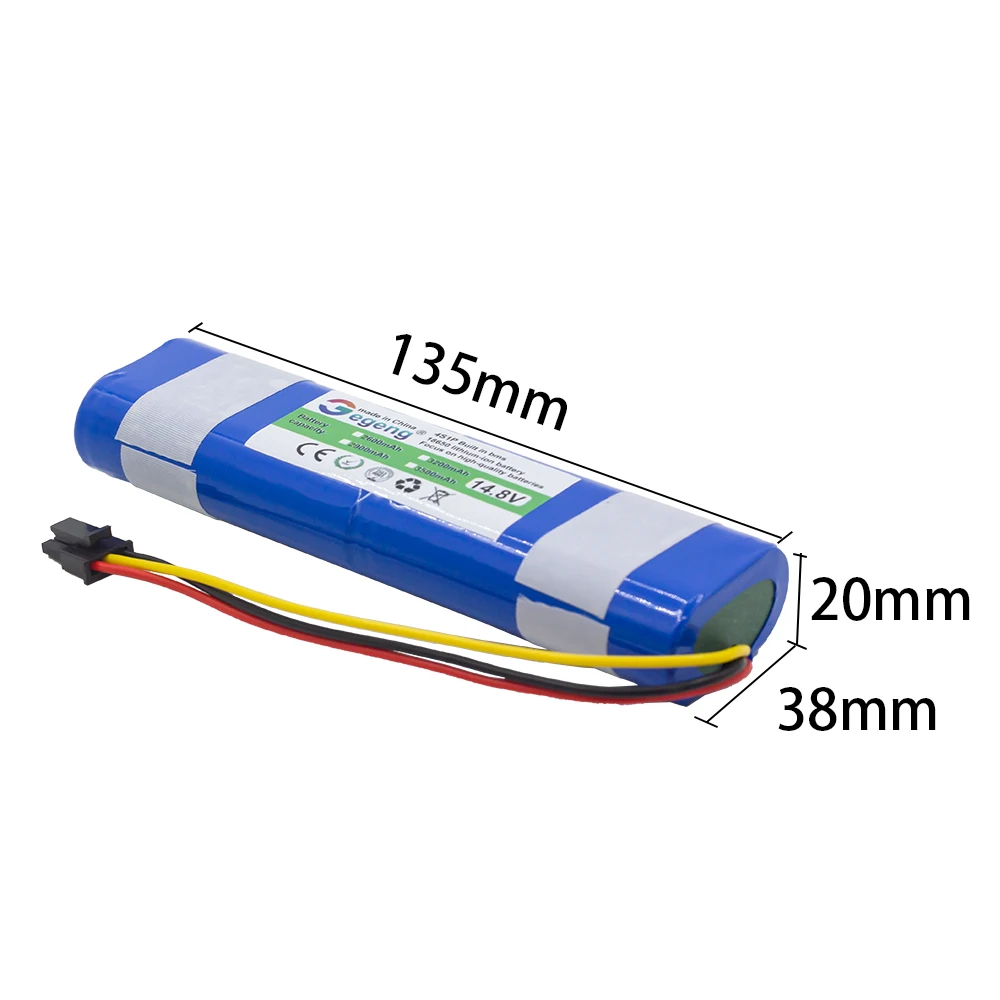 Batteria GEGENG 14.4V/14.8V 2600/2900/3200/35500mAh per spazzatrice CEN546 pulizia del Robot Jisiwei I3 mocassino detergente