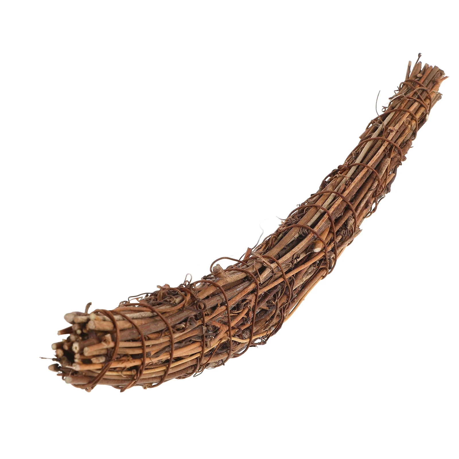 

Moon Grapevine Wreath Crescent Shaped Micro Curved Rattan Ring DIY Craft Frame for Front Door Hanging Decor