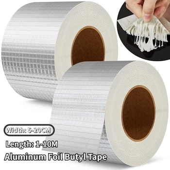 방수 테이프 고온 저항 알루미늄 호일 두꺼운 부틸 테이프, 벽 수영장 지붕 균열 덕트 수리 밀봉 셀프 테이프