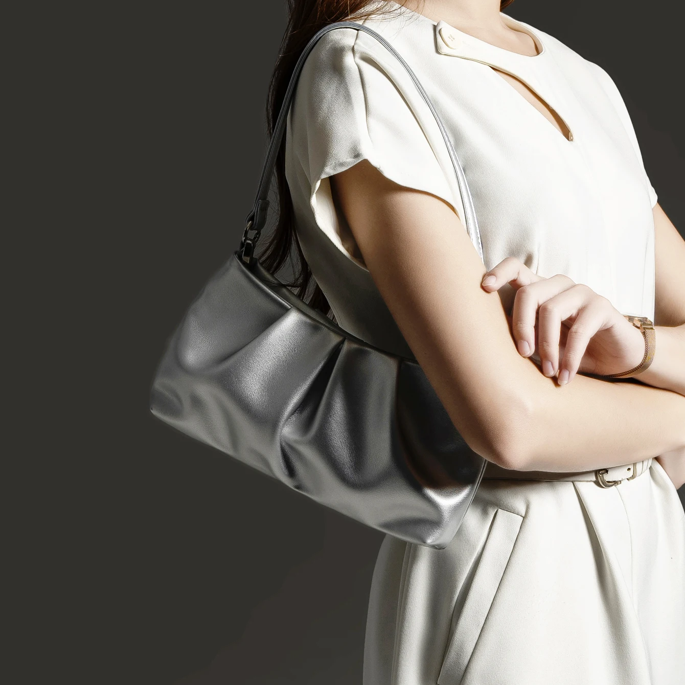 Designer-Geldbörsen und Handtasche, Umhängetasche, Geldbörse, Damentasche, Hochzeit, Abend, Clutch, Partytasche, goldene Tasche – Detail 8