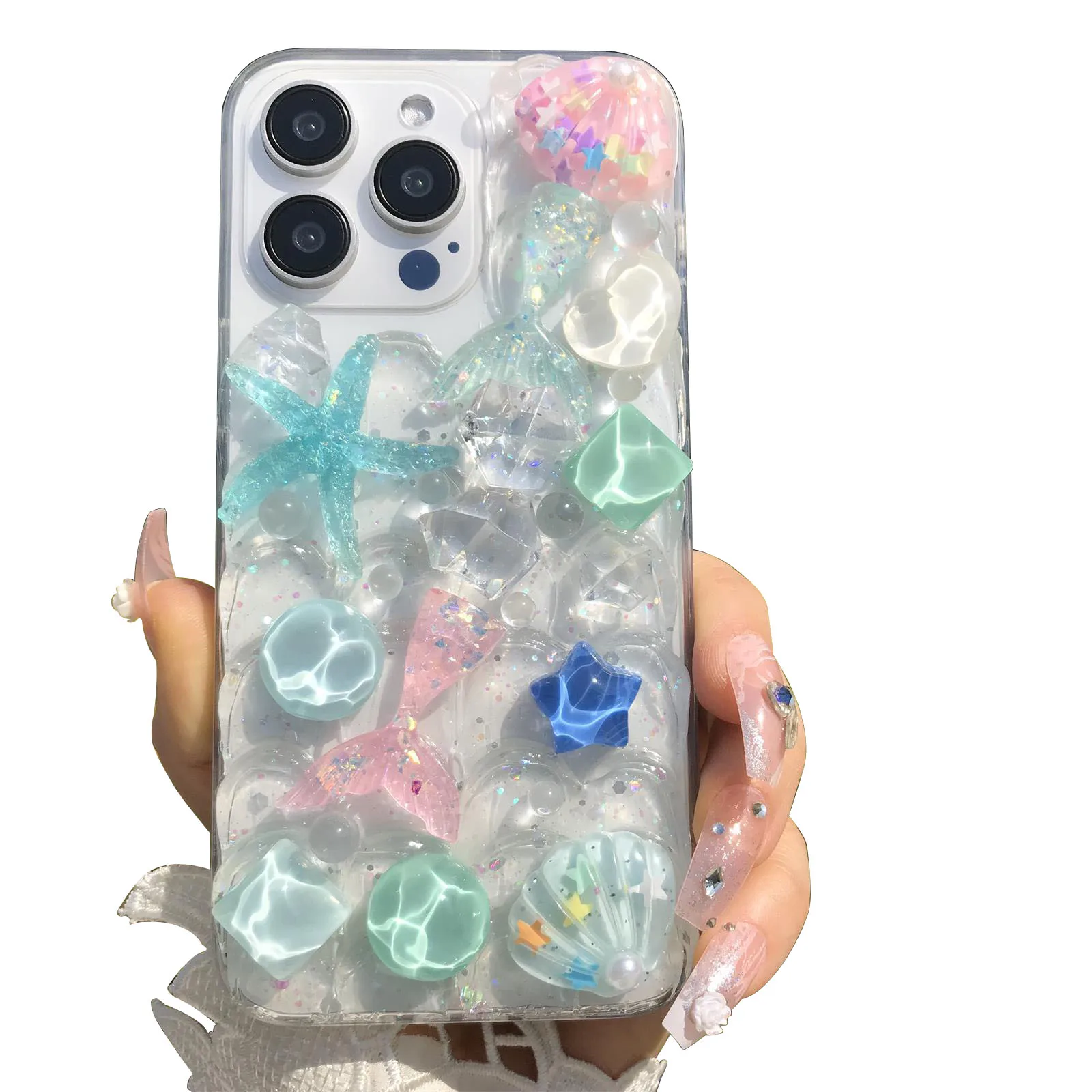 Handmade Dream Ocean Phone Case for iPhone 15 14 13 12 11