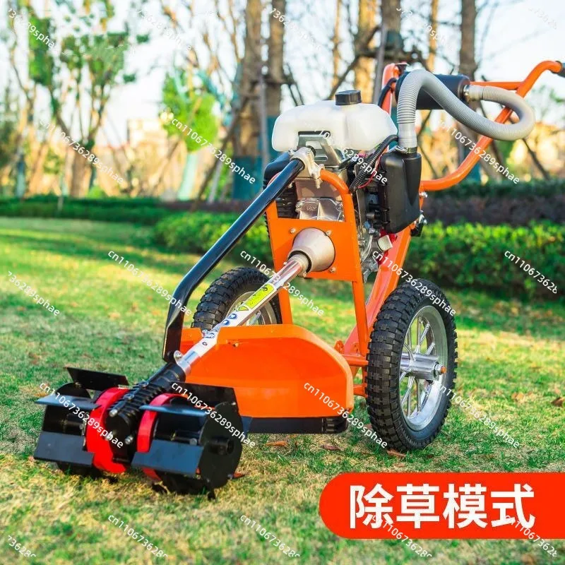 Lawn Mower Hand Push Lawn Mower Brush Cutting Machine Multi functional Mini Loosening and Trenching Machine