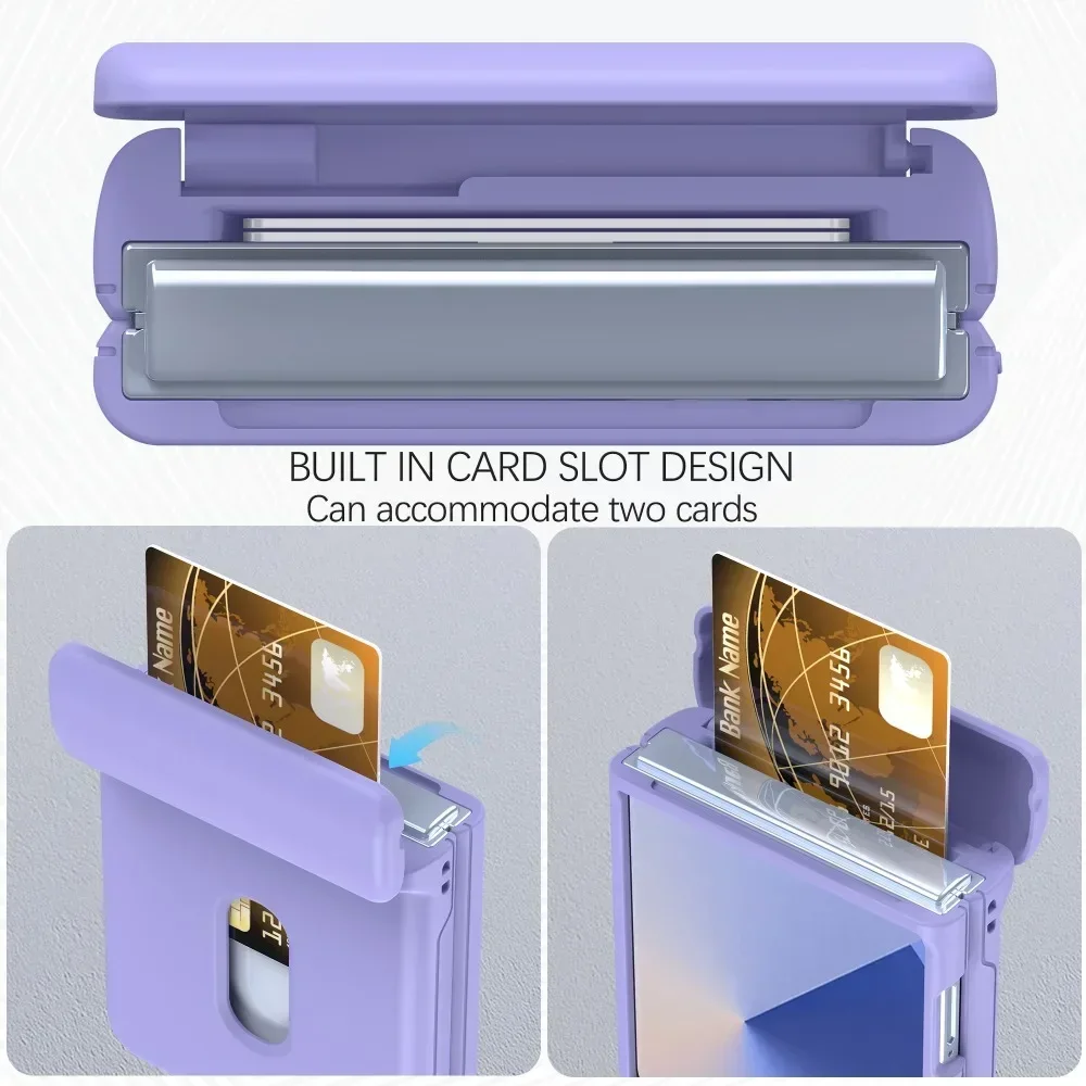 Kartenhalter-Handyhülle mit Hautgefühl und Hartschale für Samsung Galaxy Z Flip8 7 6 5 Flip 5G mit Scharnierschutz und Ständerfunktion – Detail 20