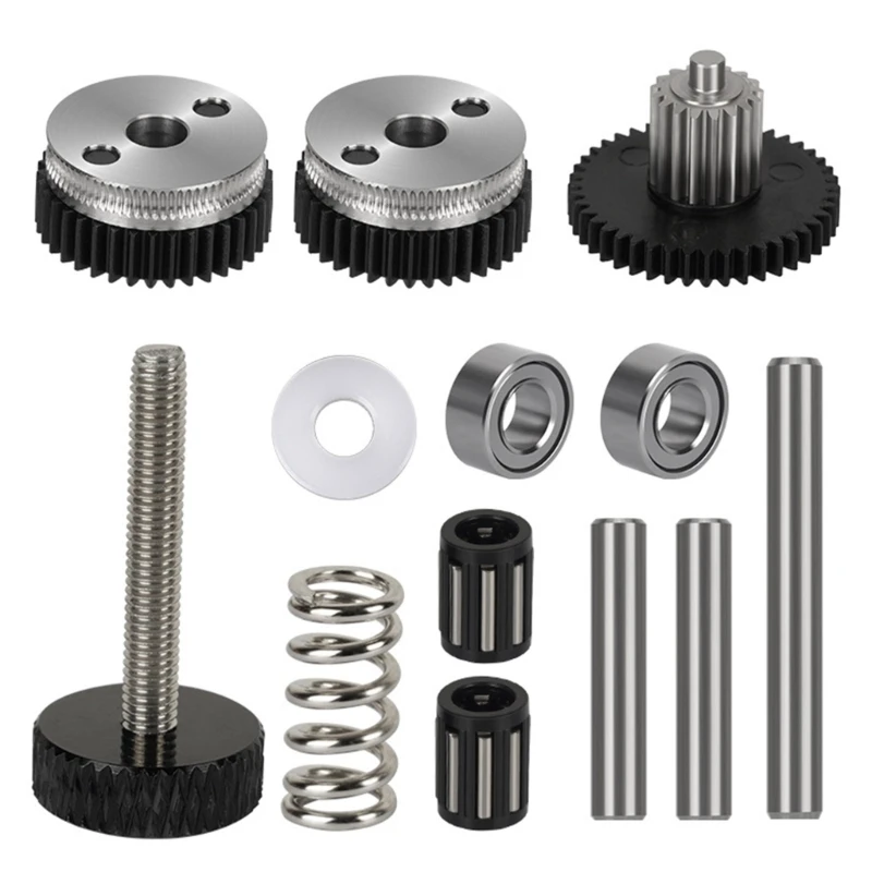 Precise Double Gear Set for 3D Printer Extruders Enhances Push Force