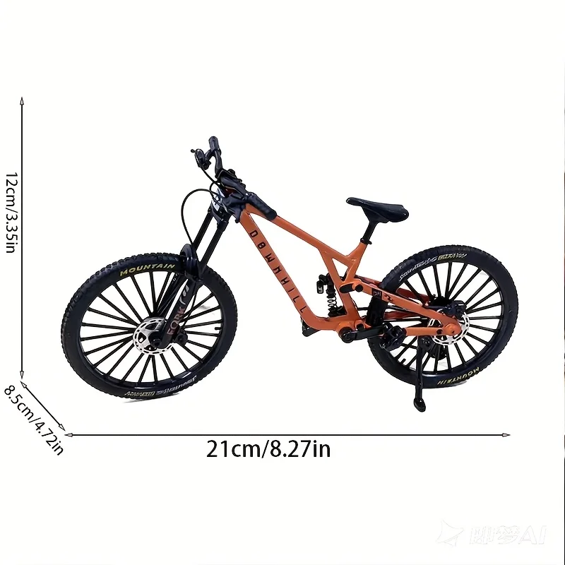 AliExpress NONE 1:8 scale alloy mountain bike miniature model dual shock  absorbers removable desktop decoration gift for bike enthusiasts