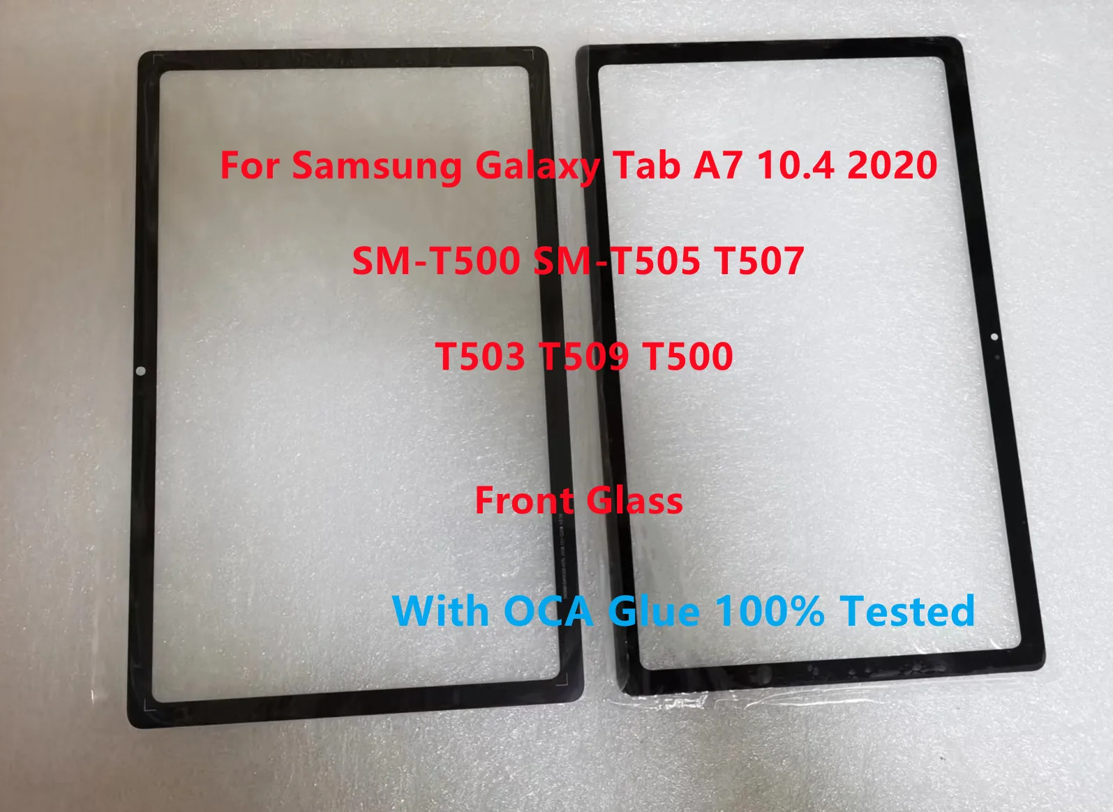 Novo para samsung galaxy tab a7 10.4 2020 SM-T500 SM-T505 t507 t503 t509 t500 tela de toque vidro frontal com cola oca 100% testado