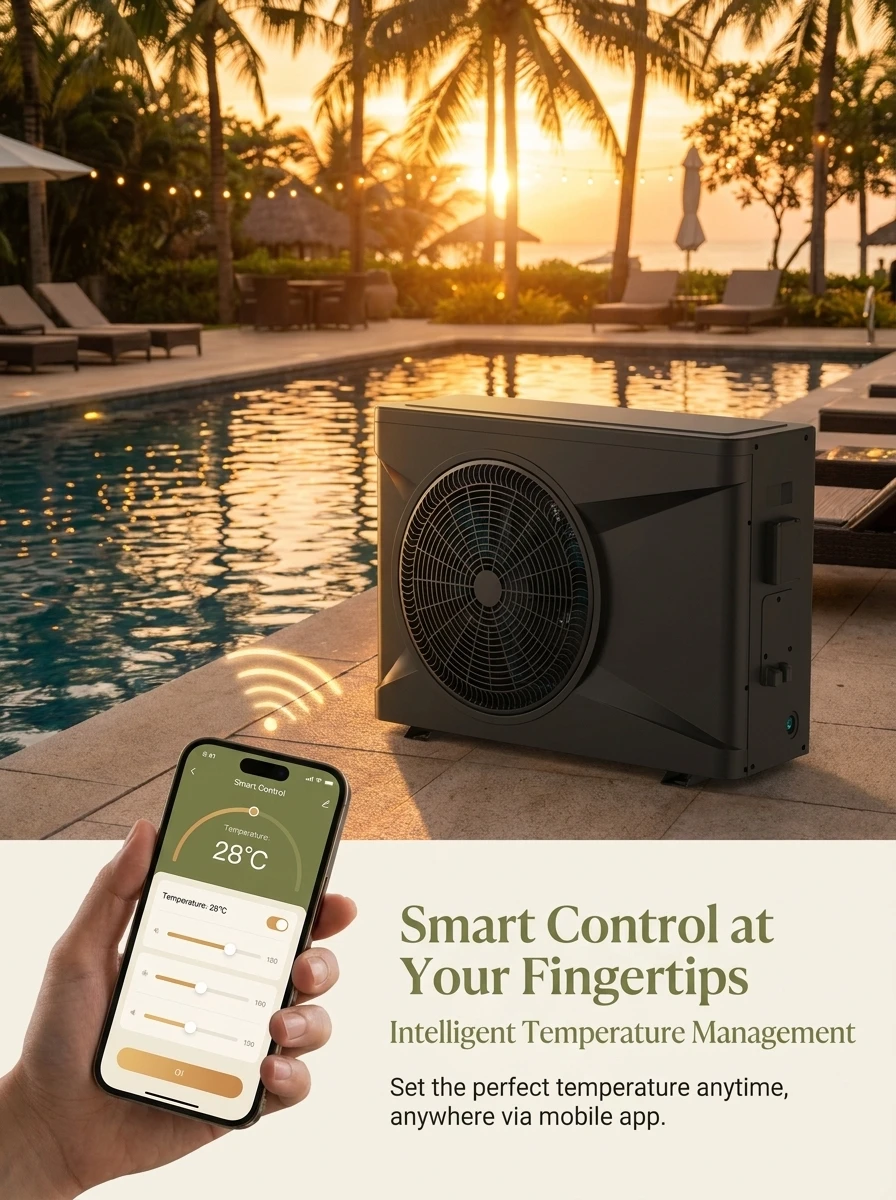 7kw 10kw 16kw 18kw 21kw 25kw R32 DC Inverter Pool Spa Heat Pump Swimming Pool Heat Pump