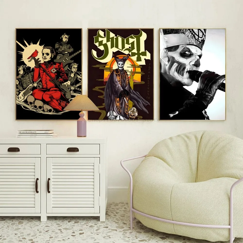 Ghost heavy metal band Poster HD Posters Home Room Bar Cafe Decor Art Wall Painting Picture