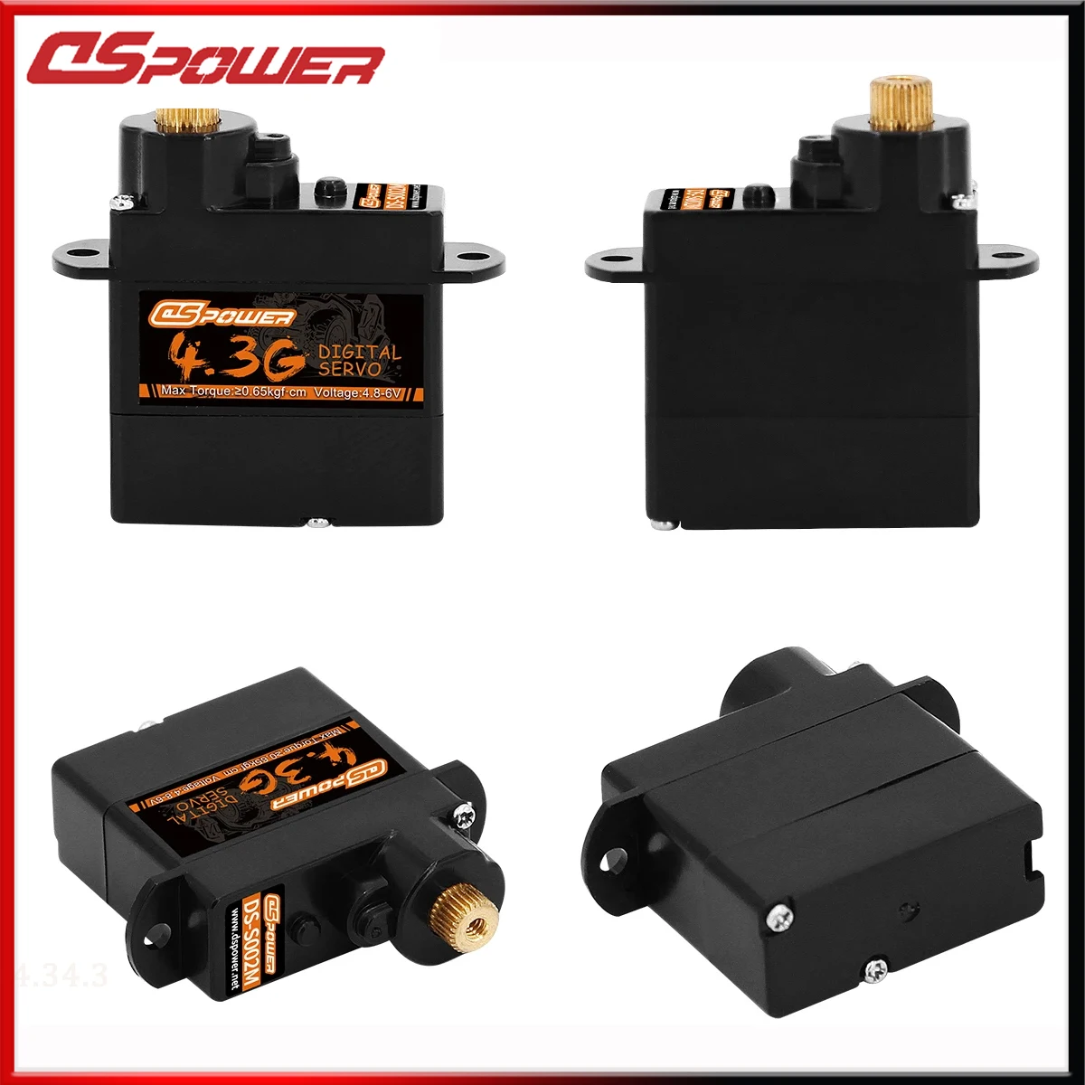 DSpower 4.3g Micro Digital Servo Mini Servos Metal Gear for RC Car Airplanes Fixed-wing Helicopter RC Car Boat Duct Plane Robot