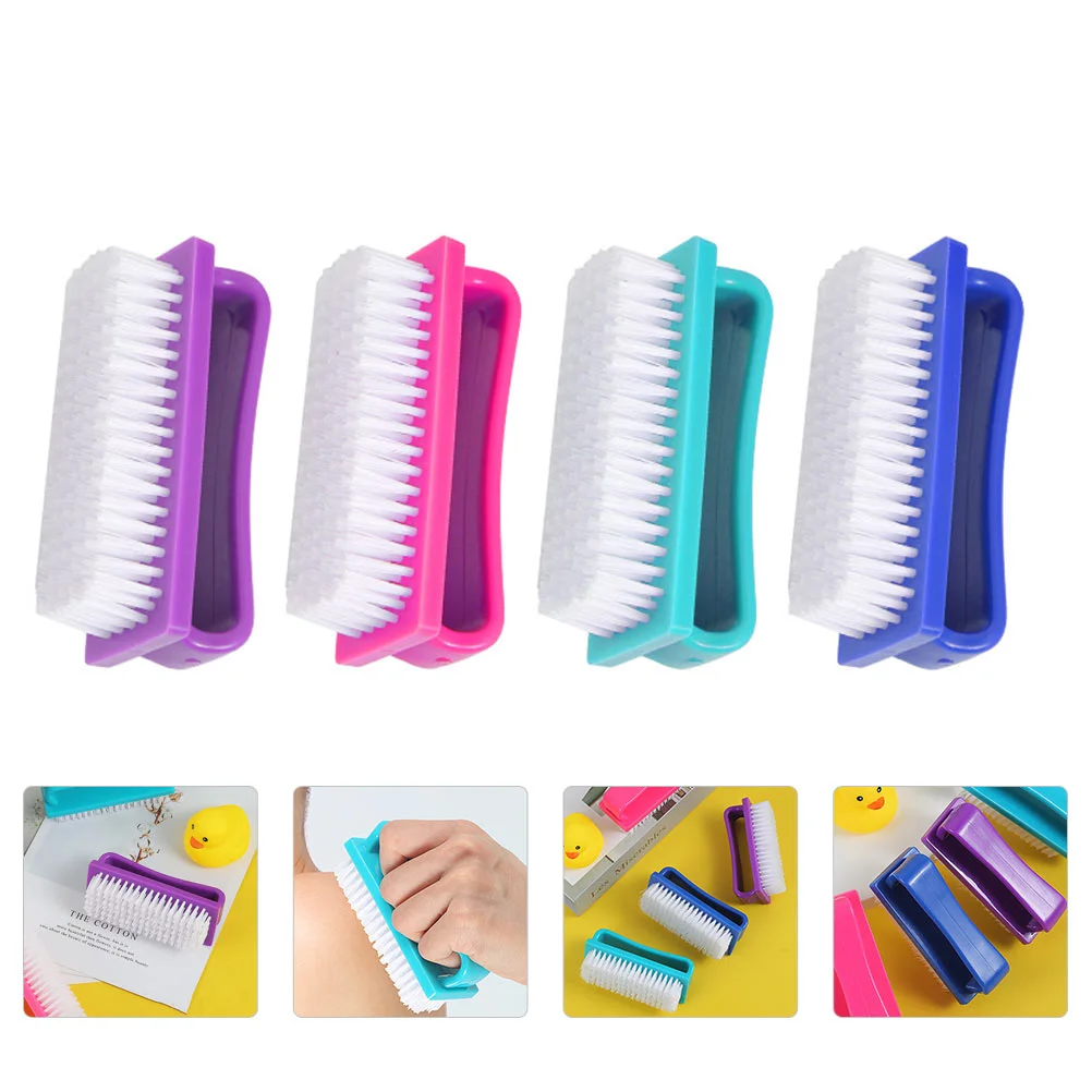 

4 Pcs Nail Brush Dust Creative Design Household Cleaning Fingernail Pp Useful Cleaner Comfortable Grip