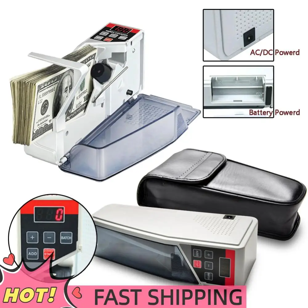 عداد أموال صغير محمول مفيد في جميع أنحاء العالم، آلة عد العملات المصنوعة من الأوراق النقدية النقدية لمعظم فواتير الملاحظات ​