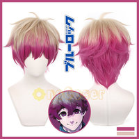 Anime Blue Lock Alexis Ness Cosplay Wig  Gold Pink Gradient Magenta Short Hair Germany Team Heat-resistant Fiber Hair + Wig Cap