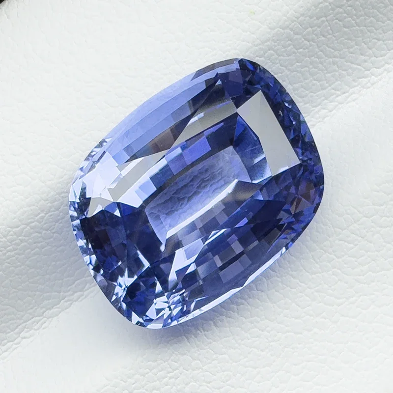 Laborgezüchteter Saphir in Kornblumenfarbe, Kissenschliff 12x16mm 15,95ct Edelsteine für DIY-Schmuckherstellung Ringe mit AGL-Zertifikat – Detail 4