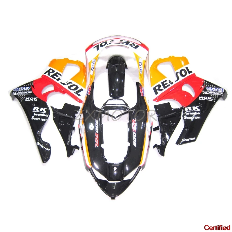 Bodywork Suitable for HONDA CBR900RR 893 1996 1997 Orange Repsol Bodywork fairings CBR893 cbr893 96 97 Motorcycle Fairing Kit 09