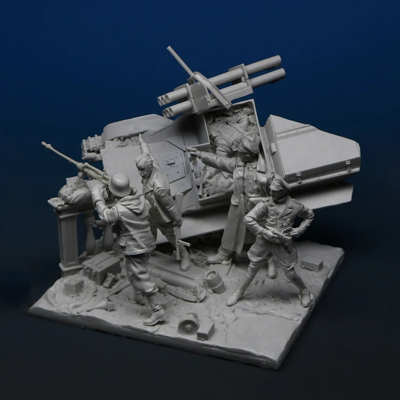 1/35 Resin Model Figure Kits GK , Six People，Including Scene，Military Theme，Unassembled And Unpainted，357J