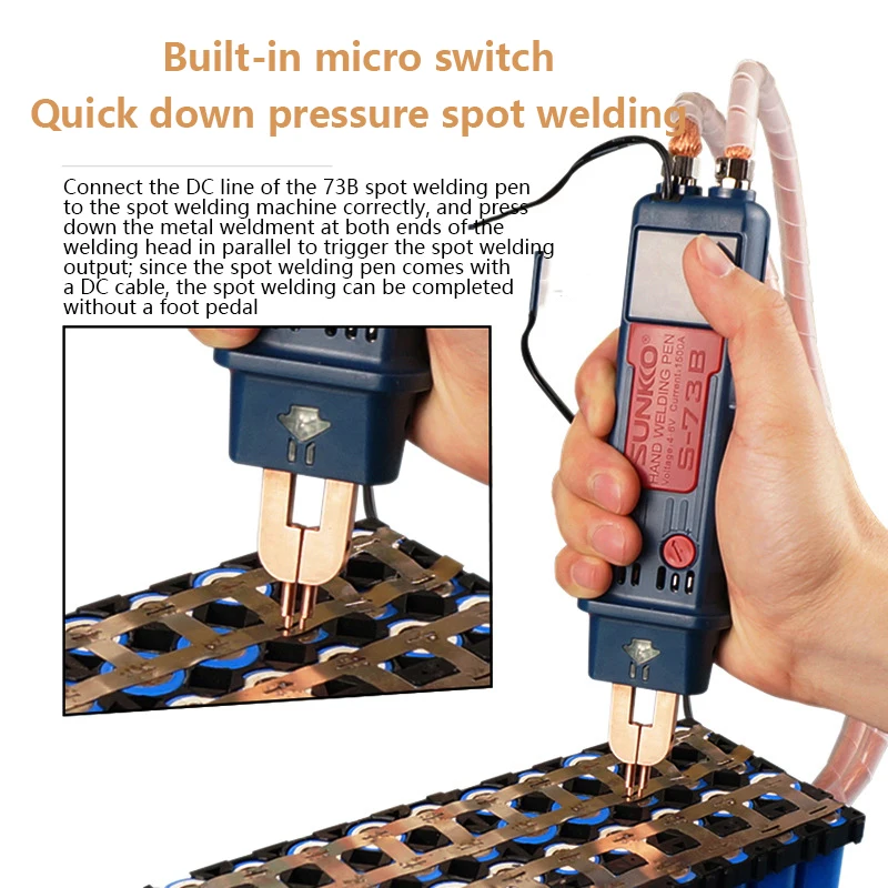 73B all-in-one spot welding pen DIY electric car 18650 battery pack hand-held portable trigger switch