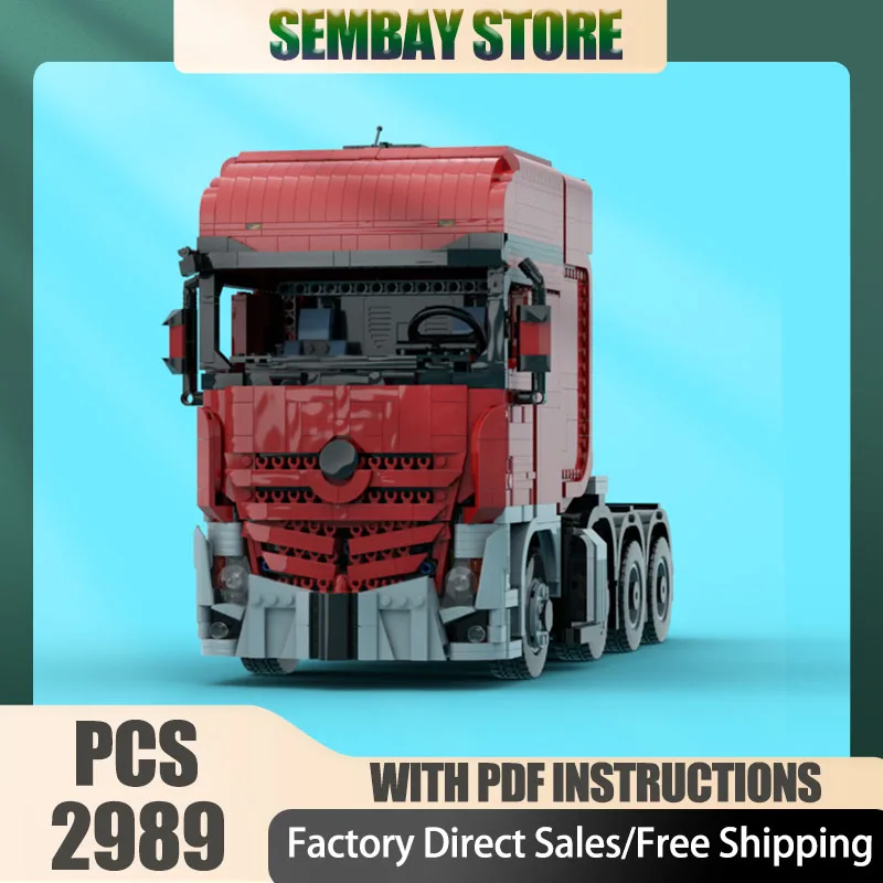 

Модель грузовика Moc, строительные кирпичи, модульный SLt 4163 8X4, радиоуправляемый грузовик, красная модель, технологические блоки, рождественские игрушки «сделай сам», строительные подарки