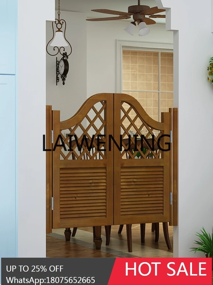 Simple Bedroom Split Indoor Free Denim Door Solid Wood Fence Aisle Corridor Entrance Door