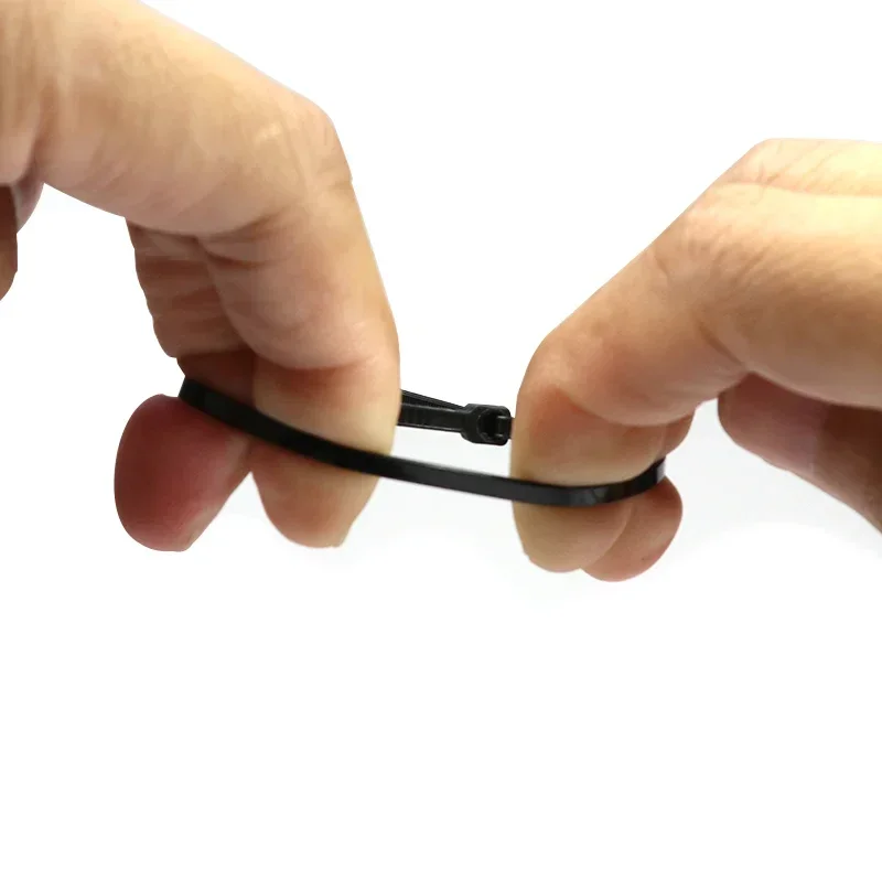 100/150/200mm Black Nylon Cable Ties Self Locking  Plastic Zip Wire Binding Wrap Straps DIY Cable Fasten Organiser
