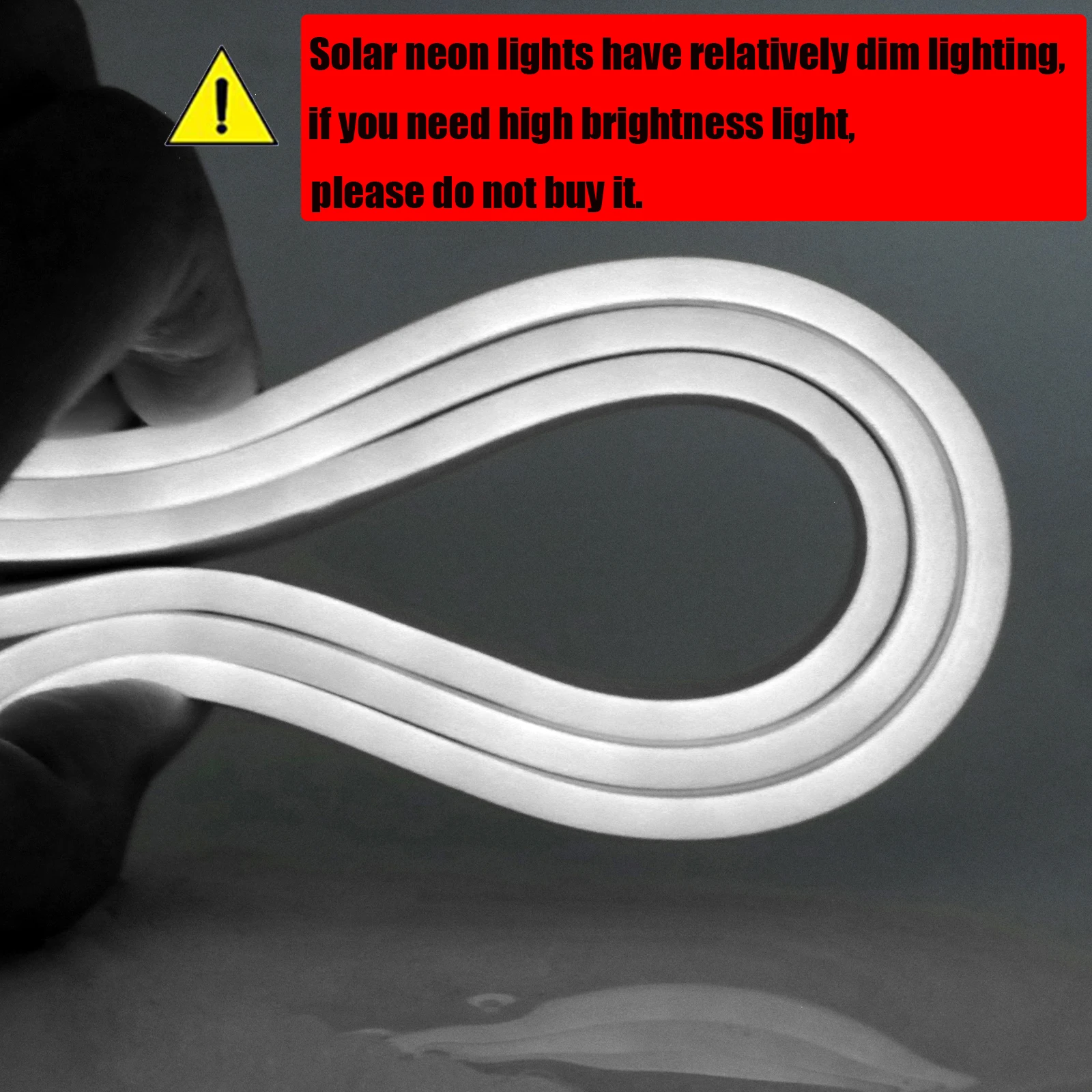 Imagem -03 - Impermeável Solar Powered Neon Strip Fita Flexível Led Light Home Garden Decor Regulável dc 5v 2835 120leds m 4000k 6000k