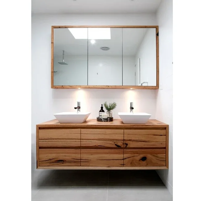 

Plywood Material Wall-Hung Single Sink Bathroom Vanity Cabinets