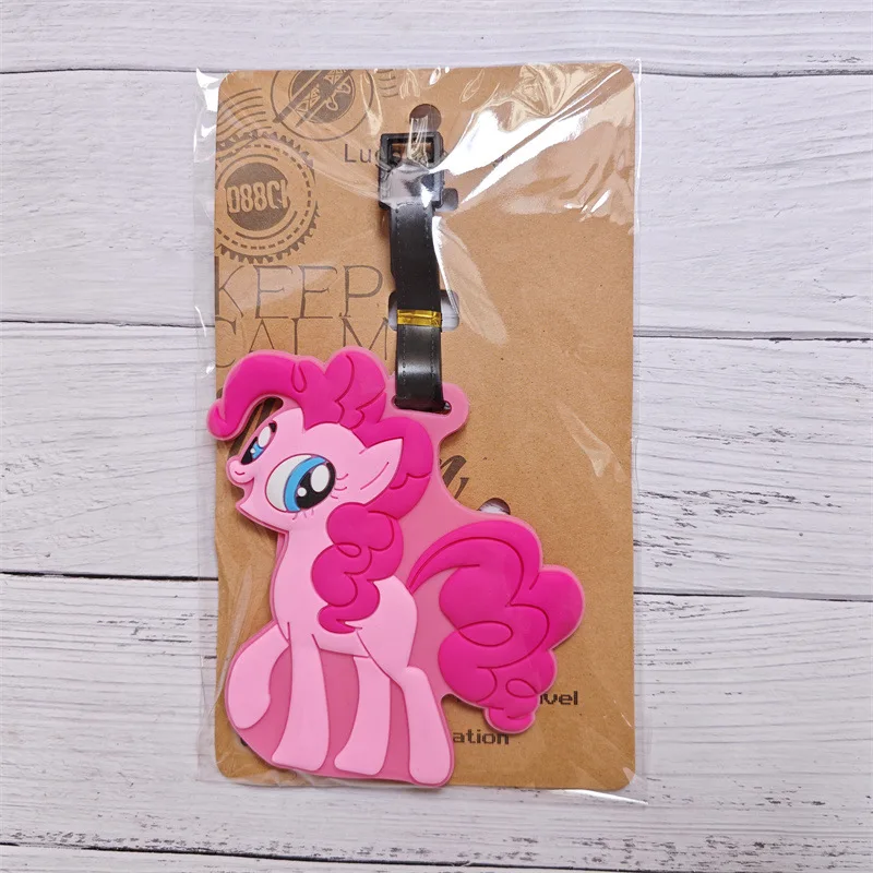 Official Hasbro My Little Pony Luggage Tag Soft PVC Cartoon Suitcase Tag Travel Baggage Identifier Backpack Hanging Label Gifts view 2