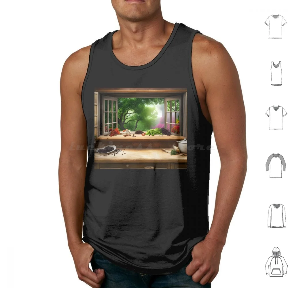 

Vintage Kitchen Shelf 02 Tank Tops Print Cotton Vintage Kitchen Retro Kitchen Antique Kitchen Kitchen Shelf Vintage