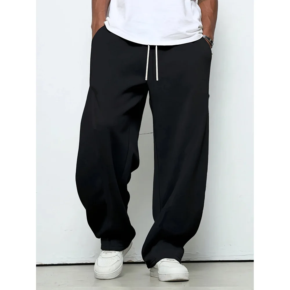 American Casual Pants Men's Spring and Autumn 2026 New Straight Sweatpants Loose Wide-leg Long Pants