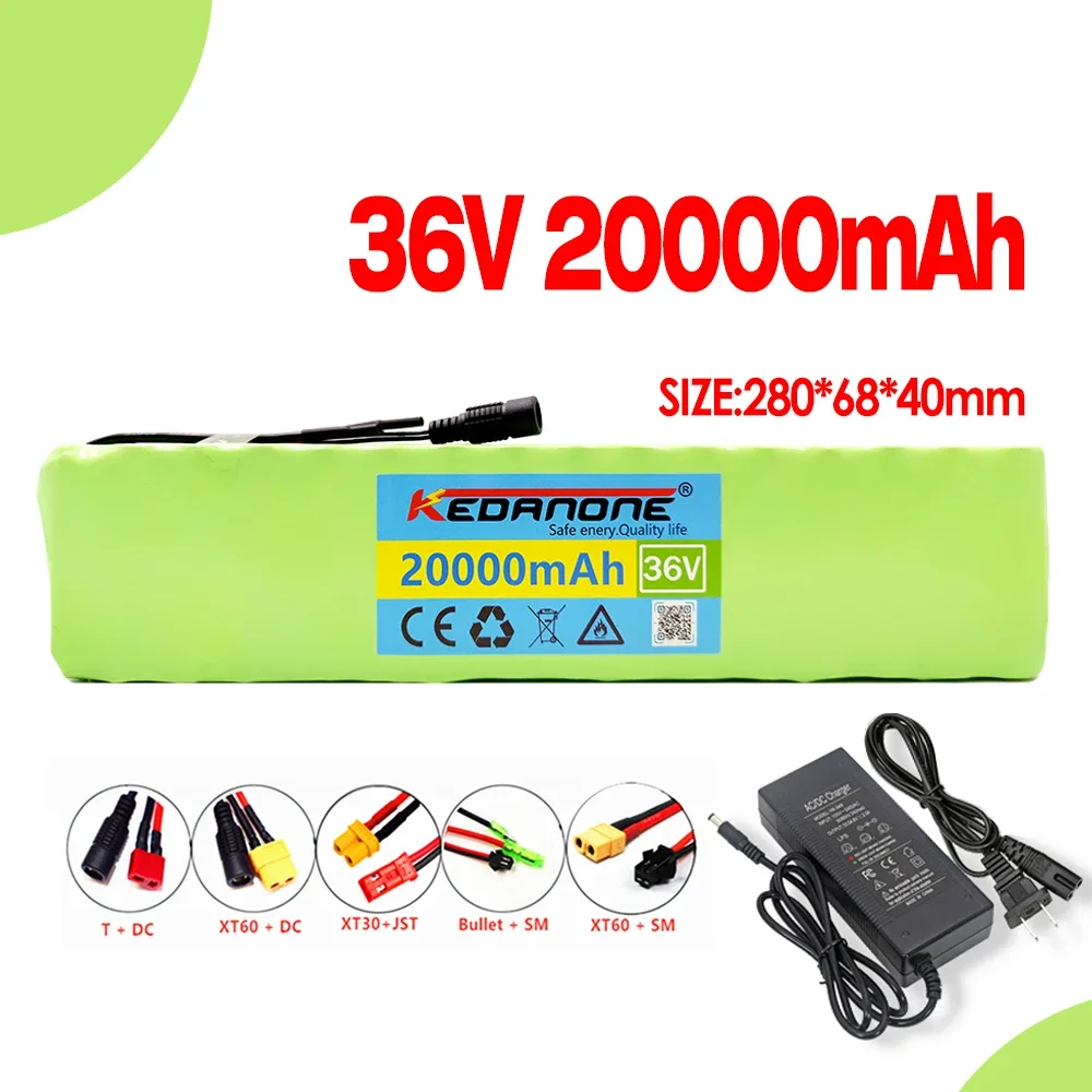 

36V 20Ah 10S3P 36V Battery 600W 42V 18650 Battery Pack for Xiaomi M365 Pro Ebike Bicycle Scooter Inside with 20A BMS