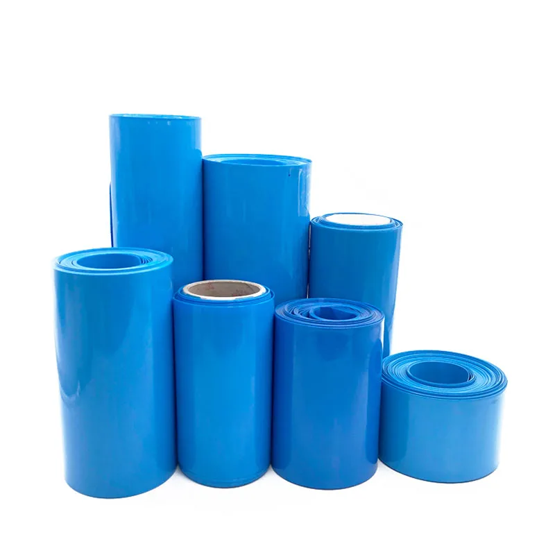 10 M/roll PVC Heat Shrinkable Sleeve Blue Width 50mm 60mm 70mm 80mm 90mm 100mm Heat Shrinkable Film
