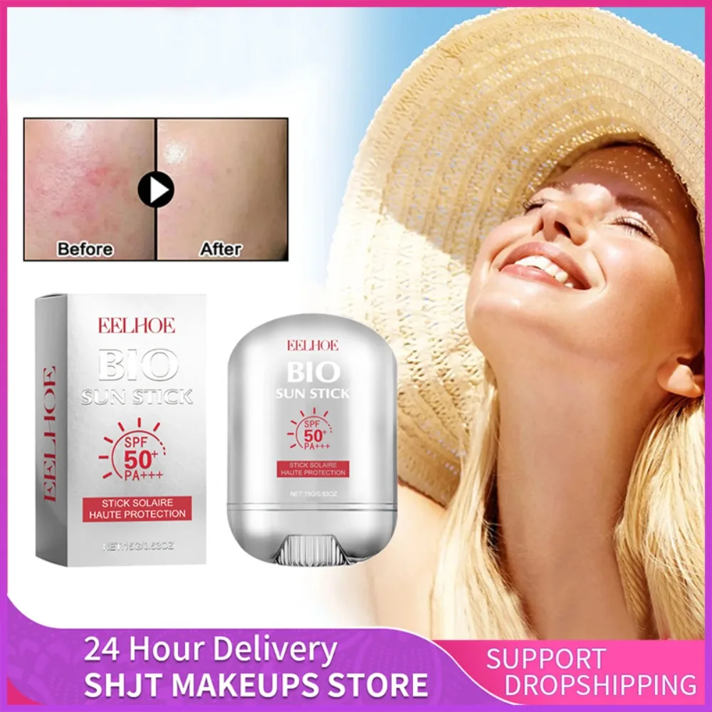 Facial Sunscreen stick Spf 50+ Sunscreen Stick Refreshing Oil Control Sun Block Skin Whitening Protective Cream Face Care 15g